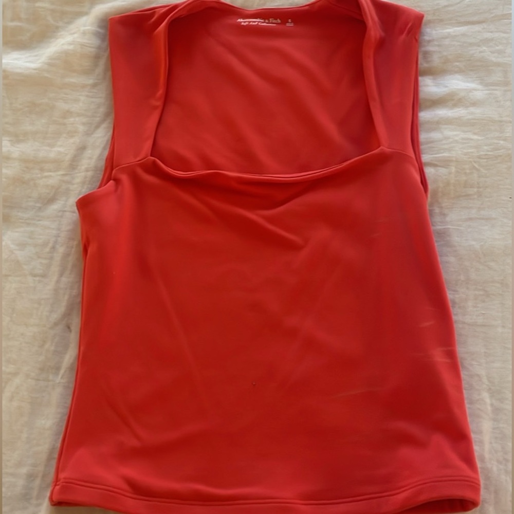 Abercrombie & Fitch Coral Crop Top